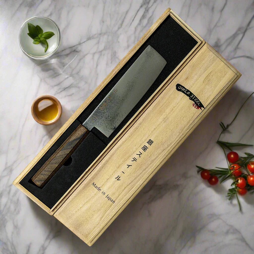 Seiryū (青龍) Series - Nakiri Knife 170mm VG10 Damascus steel 