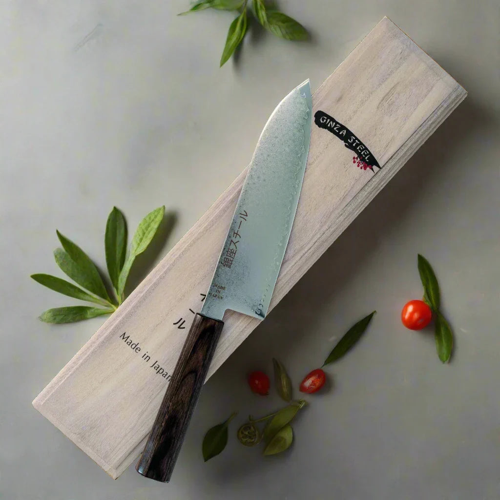 Seiryū (青龍) Series - Santoku Knife 180mm VG10 Damascus steel 