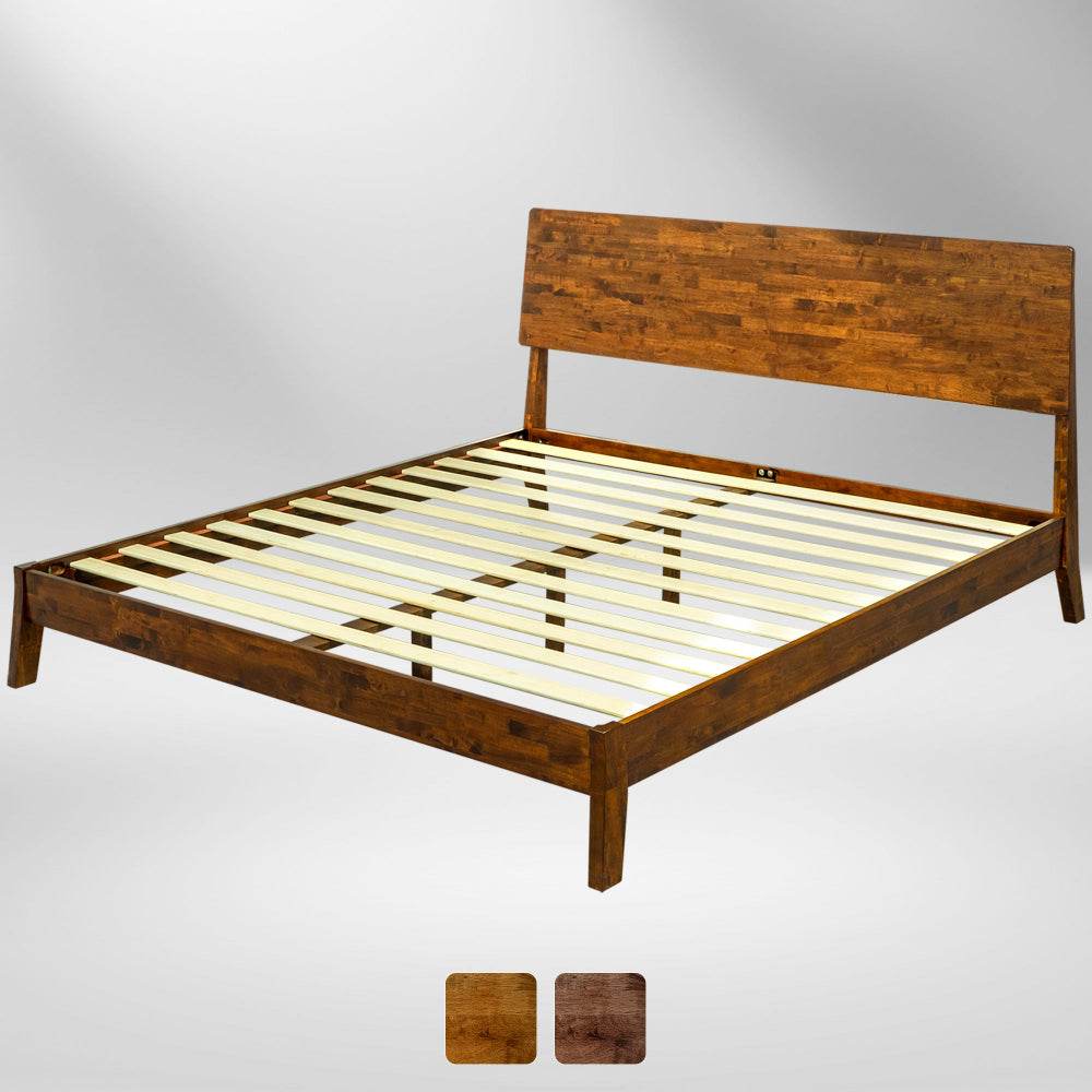 Serenity Deluxe Wood Platform Bed Frame 