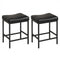 Set of 2 25 Inch Counter Height Bar Chairs for Kitchen Island-Black