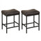 Set of 2 25 Inch Counter Height Bar Chairs for Kitchen Island-Brown