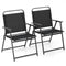 Set of 2/4/6 Outdoor Folding Chairs with Breathable Seat-Set of 2