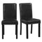 Set of 2 Dining Chairs with Solid Rubber and Wood Legs