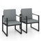 Set of 2 Mid Century Modern Single Sofa Chairs with Cushions-Gray