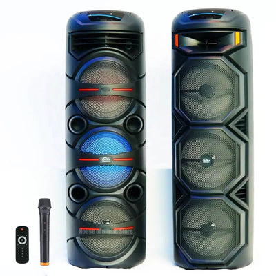ZQS8301/02 High Power Three 8 Inch 40W Wireless LED Light Party DJ Stage Speakers Multimedia Karaoke Woofer Sound Box Bluetooth 