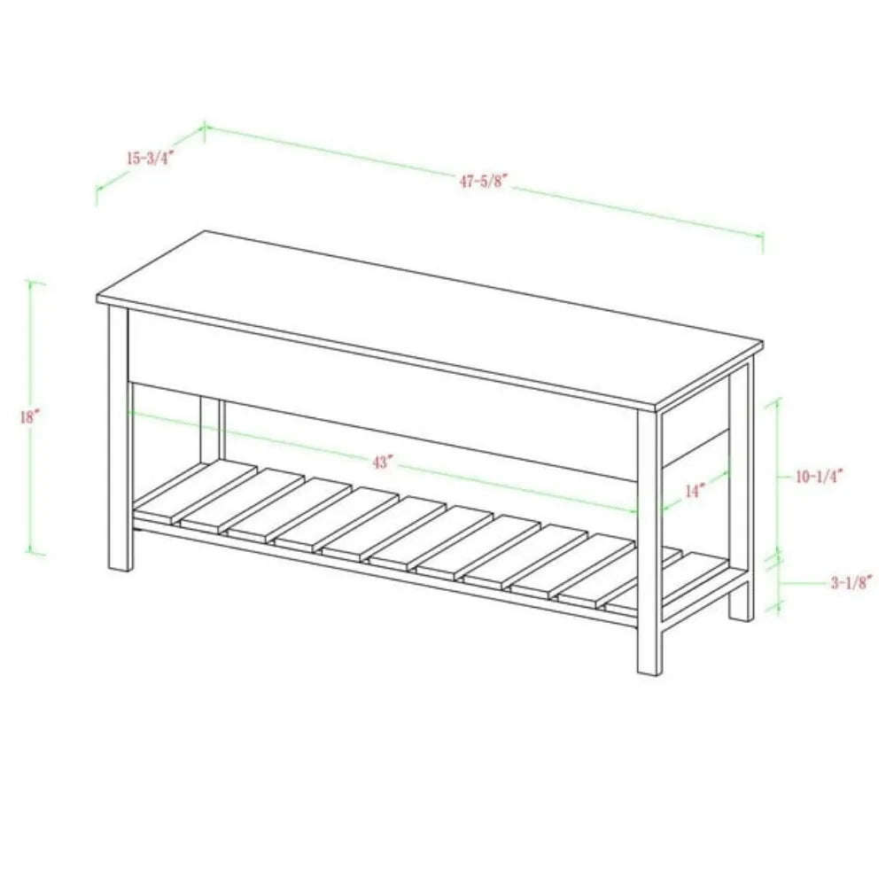 New Modern Farmhouse Storage Bench with Hidden Storage