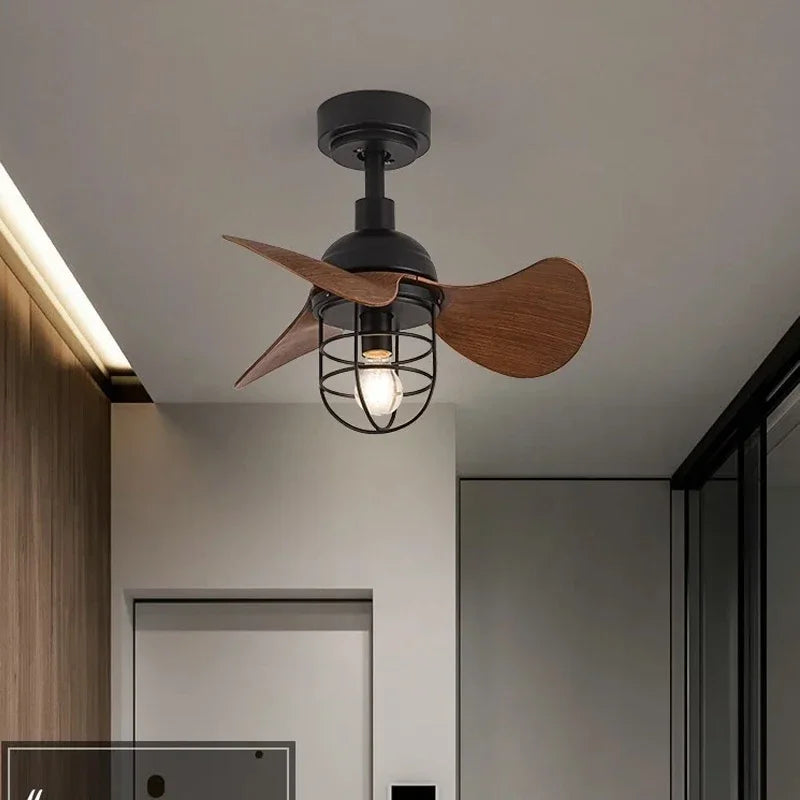 American Retro Fan Light – Ceiling Fan Light, Industrial Style, for Household, Restaurant, Balcony, Small Electric Fan