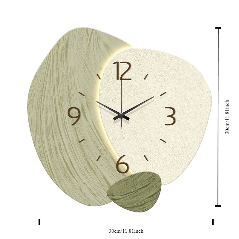 Cream Style Creative Living Room Clock Wall Hanging Clock Decoration Clock Hanging Wall 