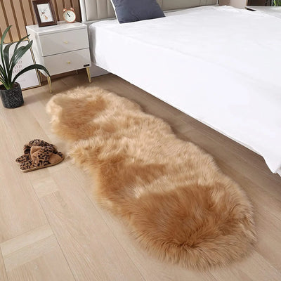 Plush Soft Sheepskin Bedroom Carpet Imitation Wool Pad Long Hair Bedside Mat Sofa Cushion Rugs 2023 New Living Room Fur Carpet 