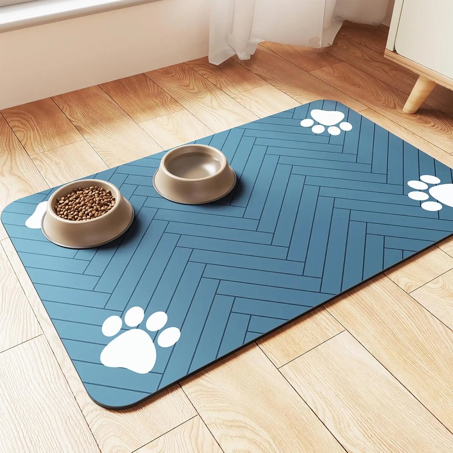 Pet Placemat Dog Food bowl Mat Drinking Feeding Placemat For Dog Cat Quick Dry Mat Waterproof Pet Bowl Pad Feeder Mats 