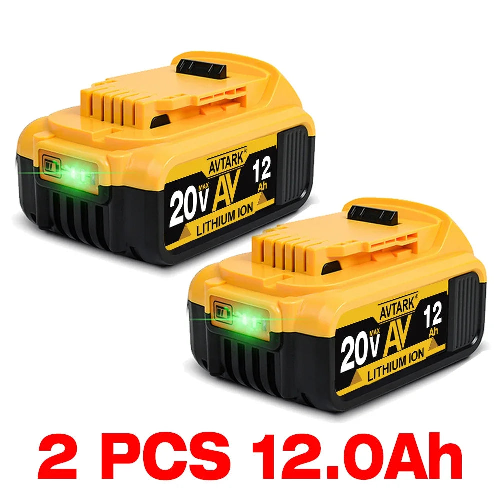 DCB200 20V Battery – Compatible with DeWalt Power Tools, 18V, 12Ah Rechargeable Lithium Battery