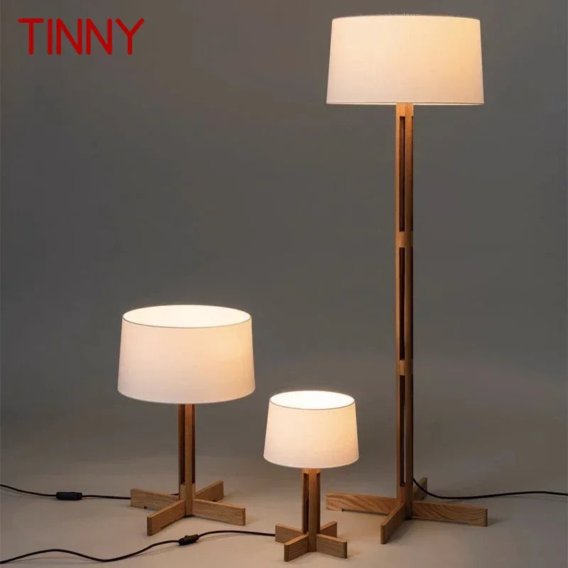 TINNY Modern Wood Floor Lamp – Designer Creativity for Living Rooms, Bedrooms, and Sample Rooms, Minimalist Art Lighting Fixture