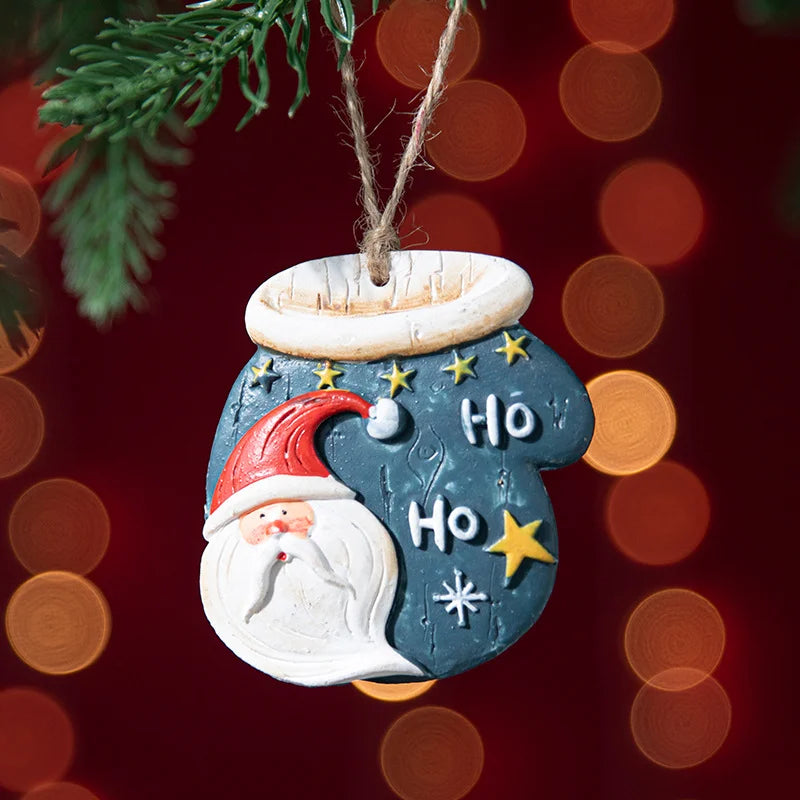 2022 Navidad Christmas Resin Santa Claus Pendant Christmas Tree Ornaments Christmas Decorations for Home 2023 New Year Gift