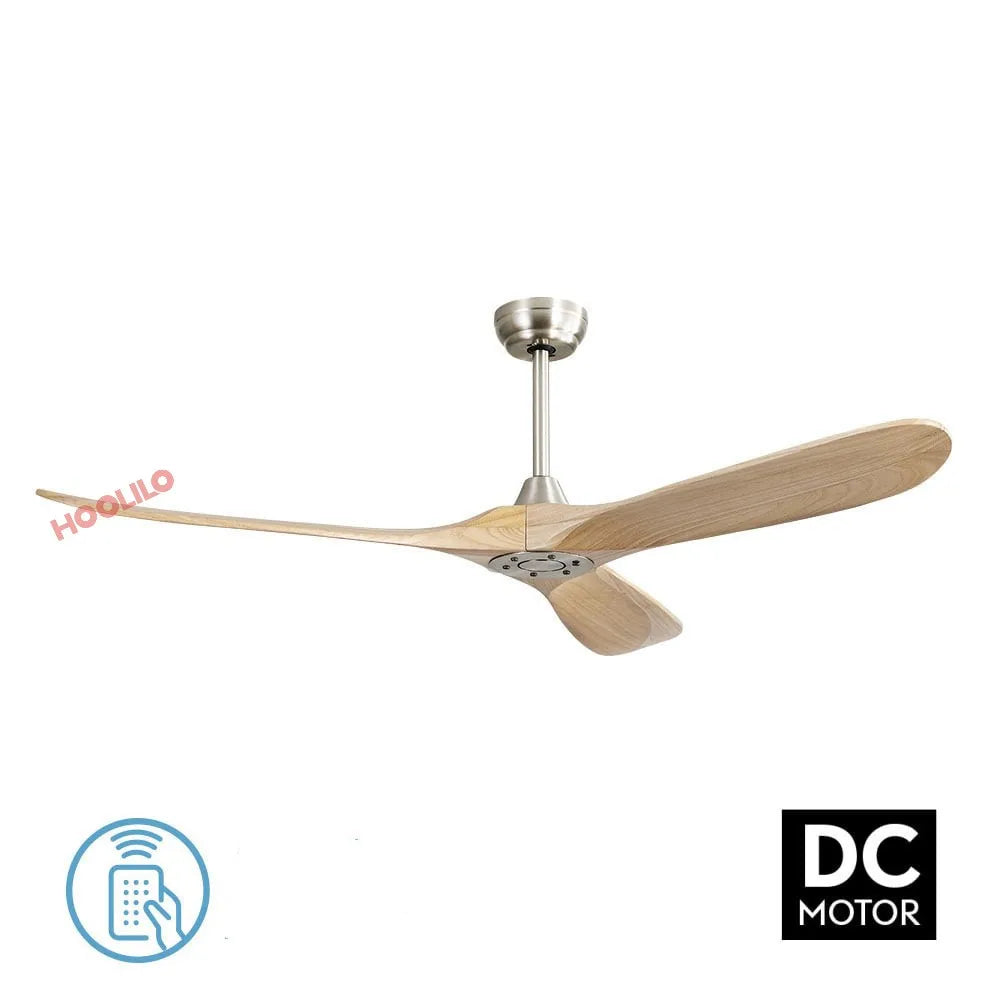 42/52/60/70 Inch Wooden Blade DC Ceiling Fan – 85V-260V Motor, Decorative, with Remote Control, Free Shipping