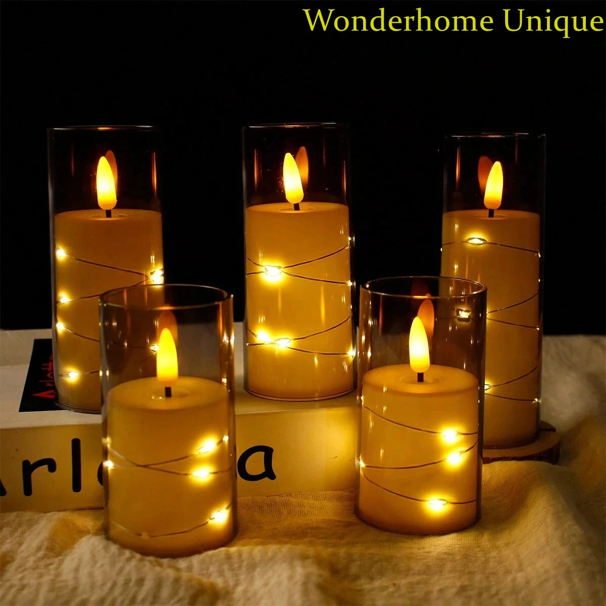 6Pcs Flameless LED Candles with Remote Timer Battery Operated Proposal Wedding Home Decorations Halloween Christmas Decor