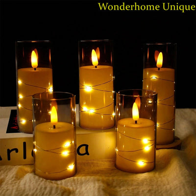6Pcs Flameless LED Candles with Remote Timer Battery Operated Proposal Wedding Home Decorations Halloween Christmas Decor 