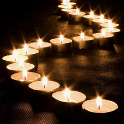 50pcs Smokeless Candle Set Small Canned Tea Wax Home Decoration Candles For Christmas Thanksgiving Day Halloween Ornaments 