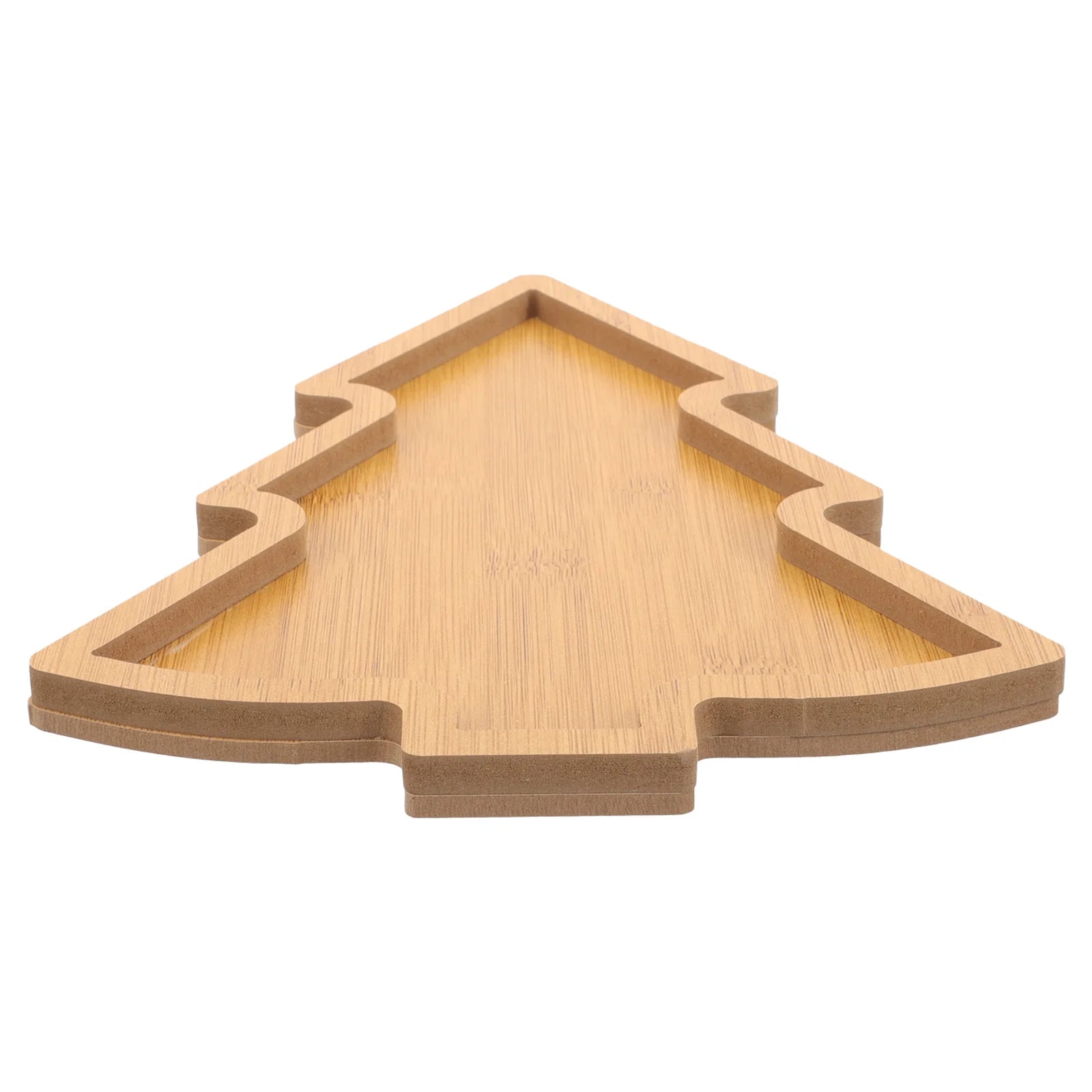 Christmas Tree Tray Snack Shaped Wood Plate Dessert Dish Food Dinner Wooden Creative Serving 