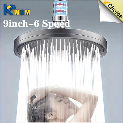 Six-speed Adjustable Overhead Shower Head High Pressure Shower Head Booster Shower Shower Head Sets Bathroom Accessories 