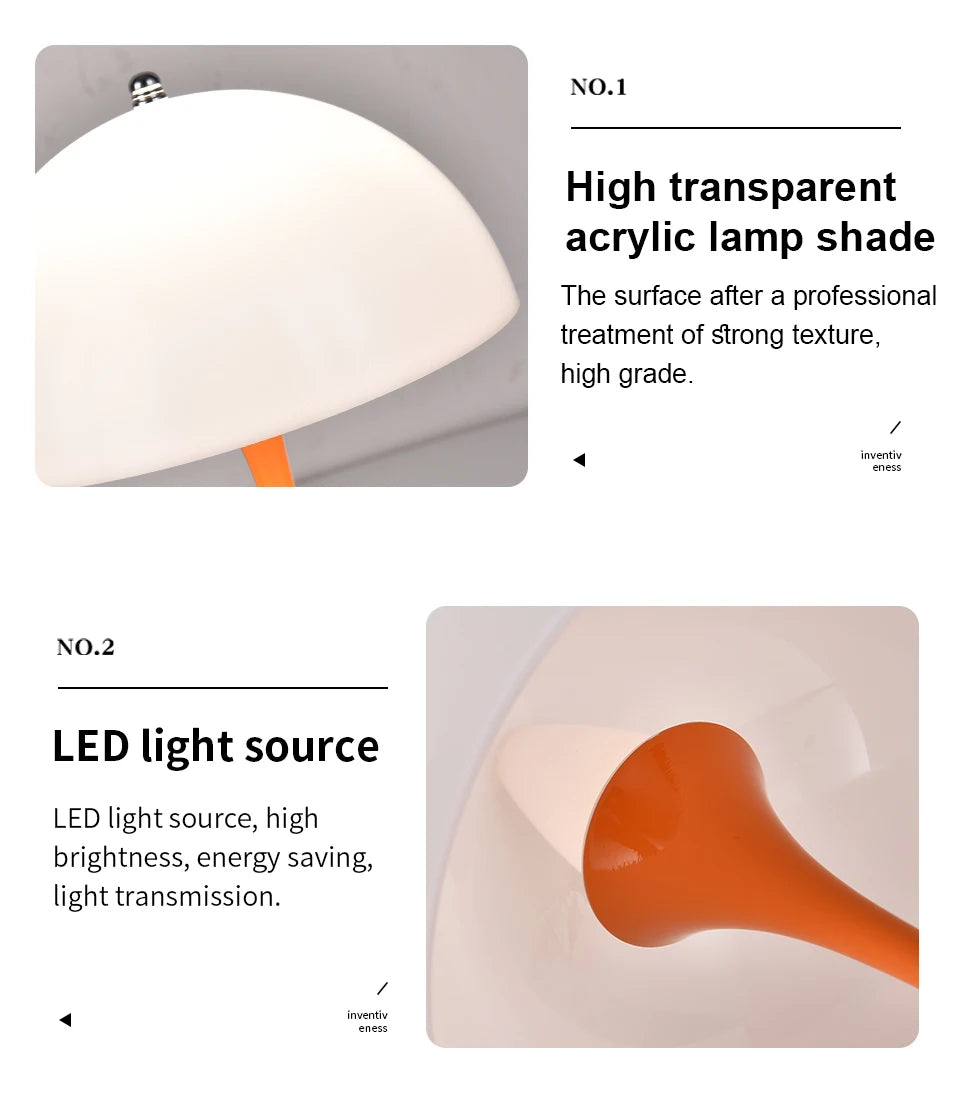 Colorful Transparent Lampshade Table Lamp – Bedroom Bedside LED Desk Light, Rechargeable Night Lamp, Restaurant Decorative Lamp