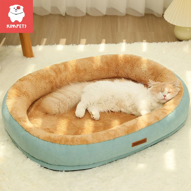 Kimpets Cat Bed Dog Pet Bed Kennel Non-Slip Winter Warm Small Dog Kennel Sleeping Removed Washed Soft Puppy Cushion Cat Supplies 