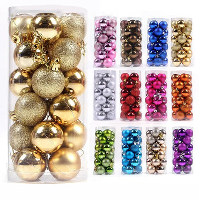 3/4/6cm Christmas Ball Christmas Tree Ornaments Xmas Hanging Tree Pendants Ball Home Party Decoration 2022 New Year 2023 Navidad 