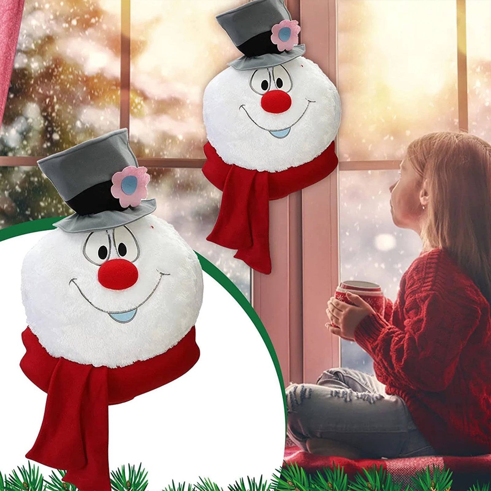 Wall Ornaments Door Hanging For Gifts Christmas Decor The Singing Frosty Plush Create An Atmosphere Durable Happy Snowman