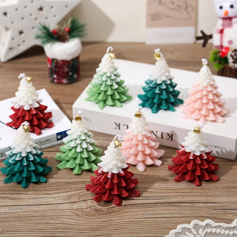 Bougie Decorative Soy Wax Atmosphere Fragrance Christmas Tree Candles Candlestick Accessoriesfor Home Decor Party Supplies Room