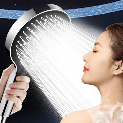 2024 New 15CM Large Panel High Pressure Shower Head 3 Modes Water Saving Spray Nozzle Rainfall Faucet Tap Bathroom Accessories 