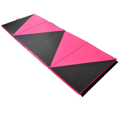 Soozier 4'x10'x2'' Folding Gymnastics Tumbling Mat, Exercise Mat  with Carrying Handles for Yoga, MMA, Martial Arts 