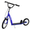 Aosom Kids Scooter with Adjustable Handlebar, Youth Kick Scooter with Dual Brakes, Inflatable Wheels, for Age 5+, Blue