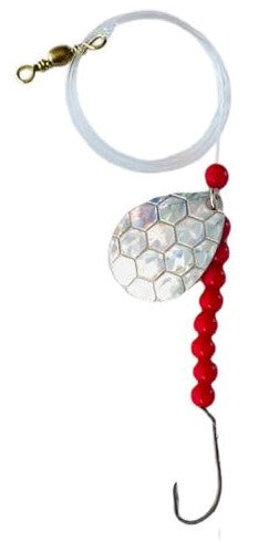 Single Hook Colorado Spinner – Silver Scale Blade Lure 