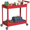Rolling Tool Cart, 2 Tier Mobile Service Utility Cart with Wheels, Red