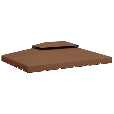 Outsunny 12.8' x 9.5' Gazebo Replacement Canopy, Gazebo Top Cover with Double Vented Roof for Garden Patio Outdoor (TOP ONLY), Coffee 