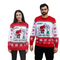 Couple Sleepy Santa On Mute Sweater Humorous Christmas Knit Cozy Holiday Jumper Fun Adult Winter Wear