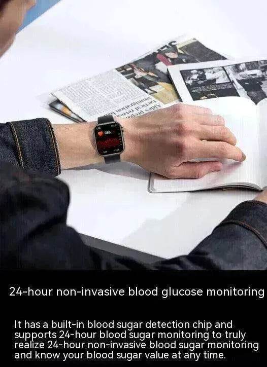 Smart Bluetooth Calling Heart Rate Body Temperature Voice Assistant Smart Bracelet Sports Watch 