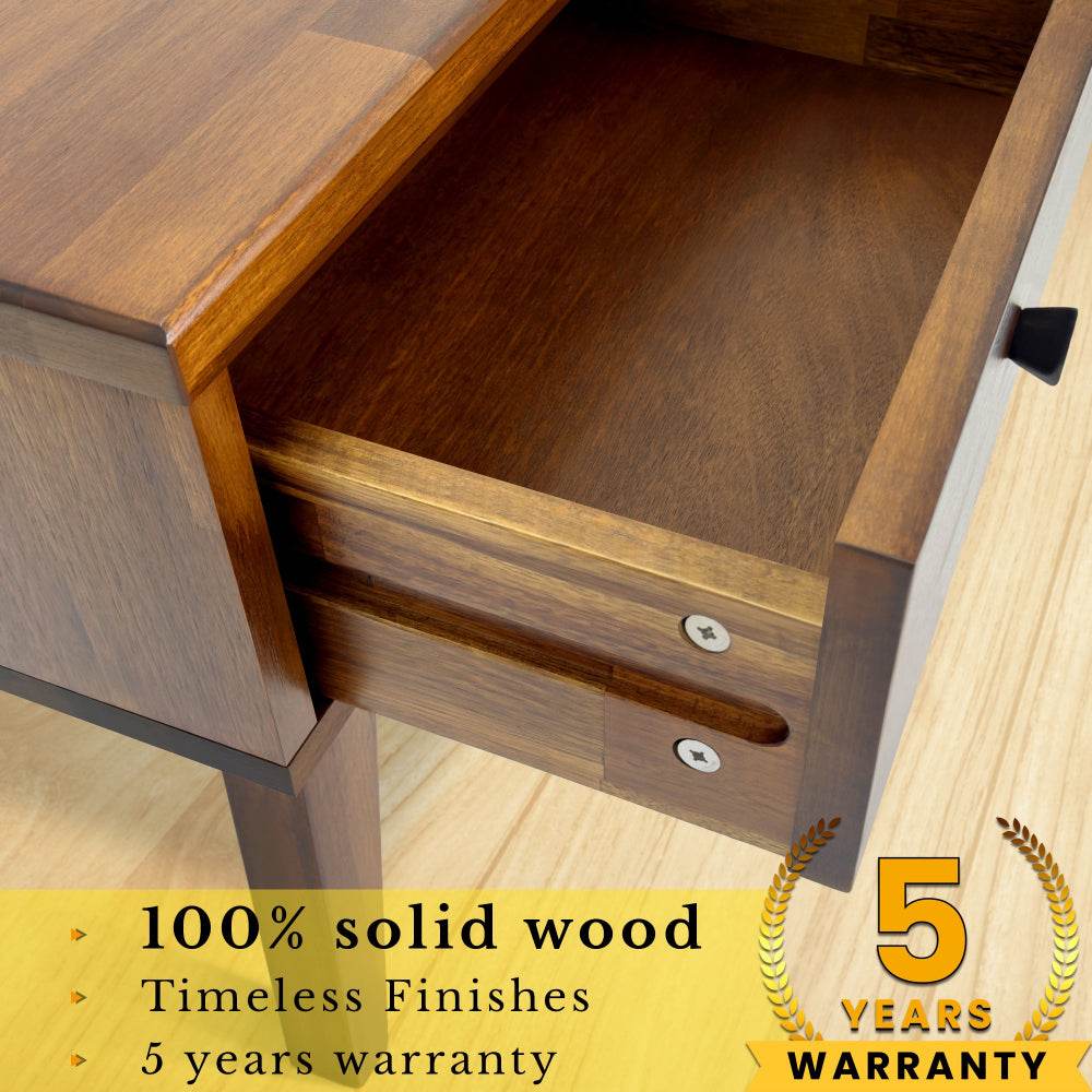 Sofia 1-Drawer Solid Wood Nightstand 