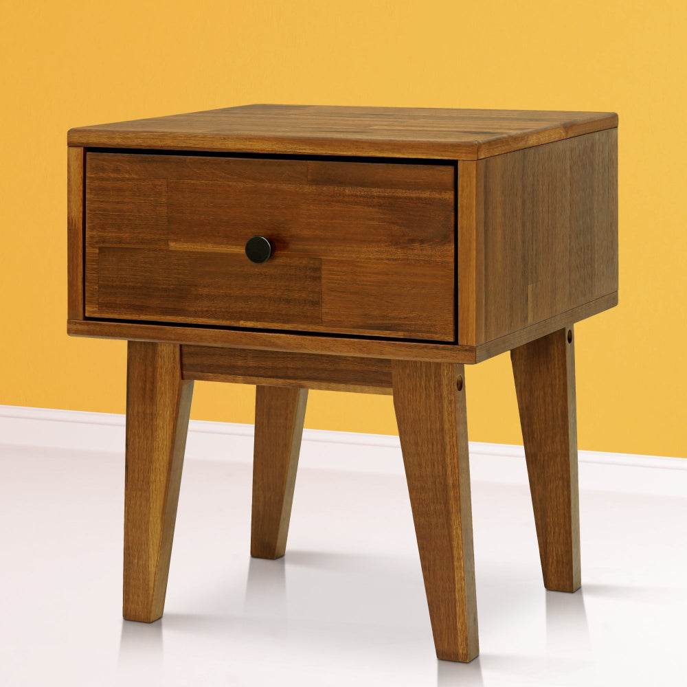 Sofia 1-Drawer Solid Wood Nightstand 