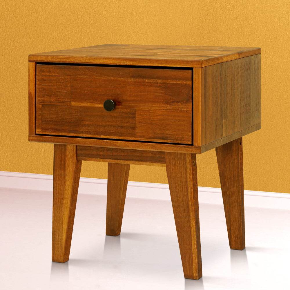Sofia 1-Drawer Solid Wood Nightstand 