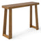 Solid Rubber Wood Console Table 43inch Narrow Entryway Table with Thick Tabletop and Stable Base-Walnut