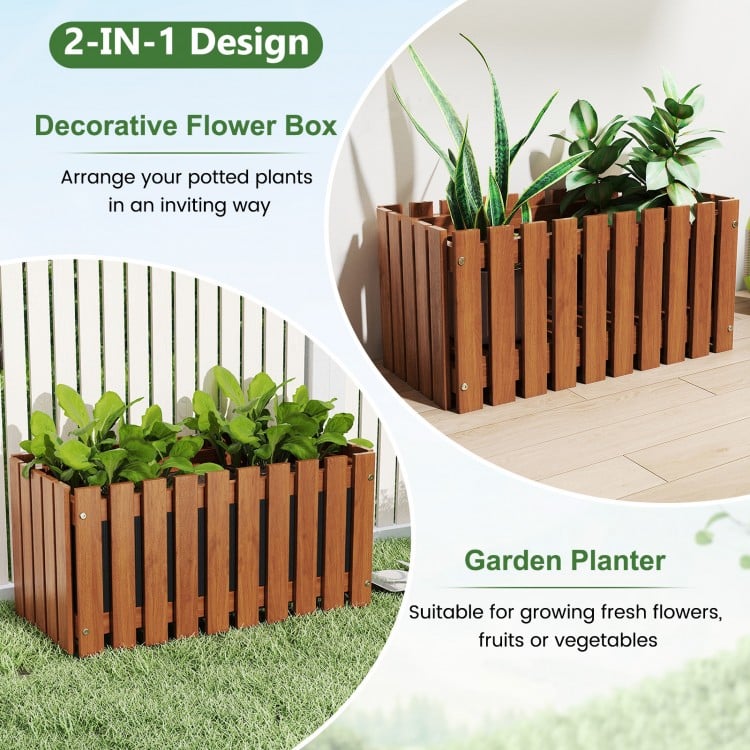 Solid Wood Raised Garden Bed for Flower and Vegetable