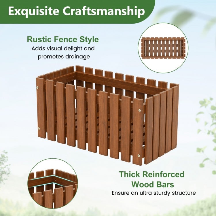 Solid Wood Raised Garden Bed for Flower and Vegetable