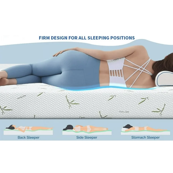 UltraFlex SolidSleep- Canadian-Made FIRM Gel Infused Reversible Comfort With Pressure Relief, Cooling Technology, Bamboo Cover, CertiPUR-US® Certified Foam (Made in Canada) 