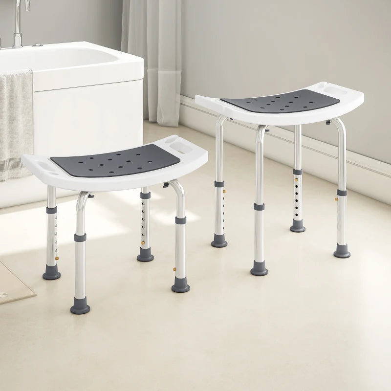 Height Adjustable Shower Chair Padded Bath Seat for Senior,