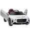 Aosom Kids Ride-On Car: 12V Electric, Butterfly Doors, Remote Control, Portable Battery, White
