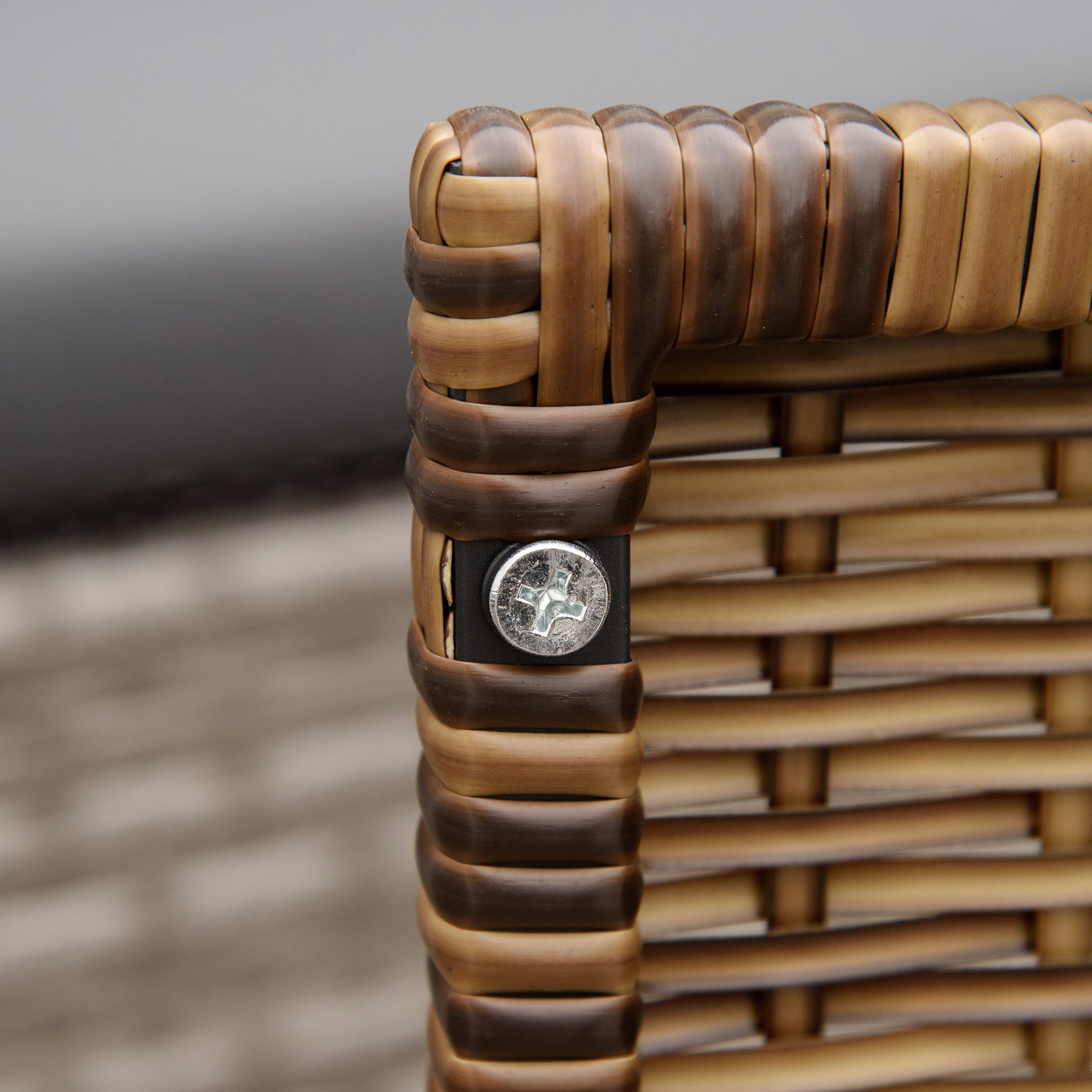 Outsunny Propane Fire Pit Table 43in Outdoor Square Fire Table, 50,000 BTU Pulse-Ignition Wicker Firepit Furniture Wind Guard 