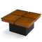 Square Coffee Table Mid Century Modern Center Table-Walnut
