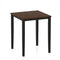 Square Dining Table with Solid Wood Frame for 4-Person-Black