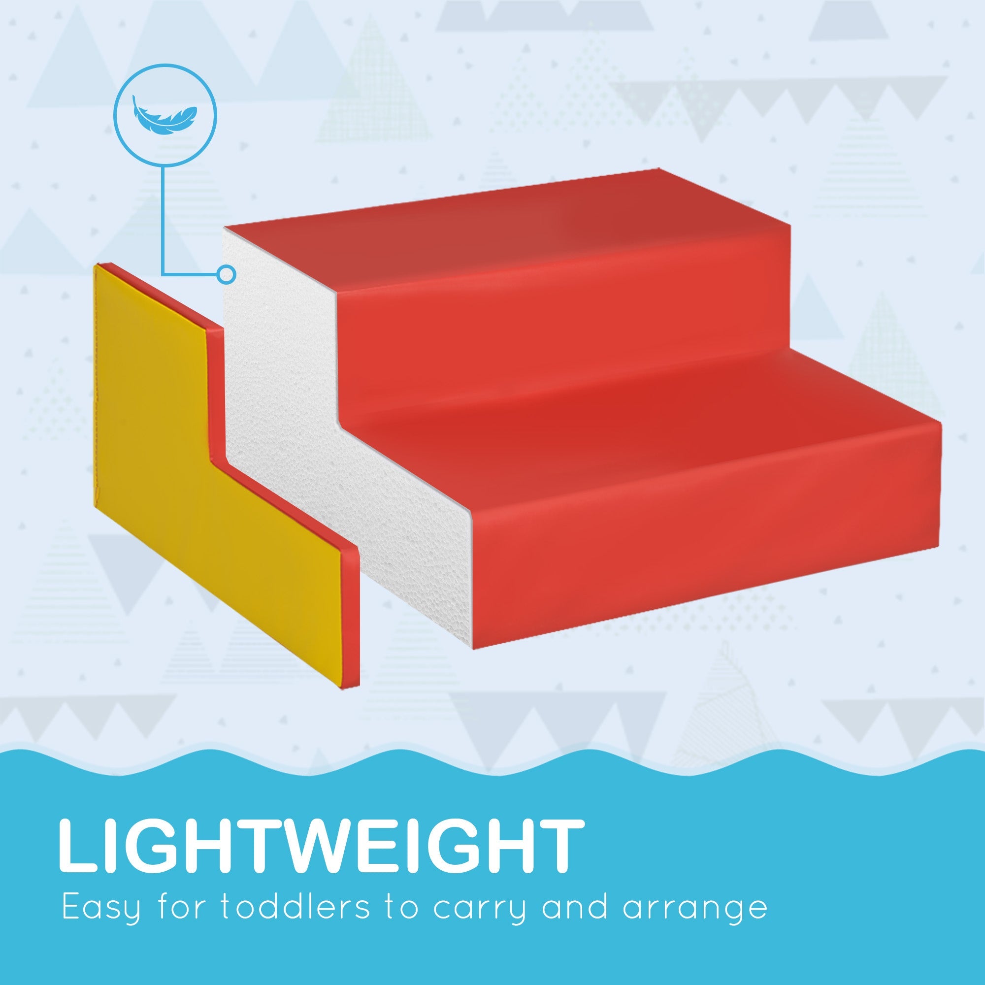 Qaba 6-Piece Soft Play Set for Toddlers 12-36 Months Climb Crawl Slide Multicoloured Activity Toys 