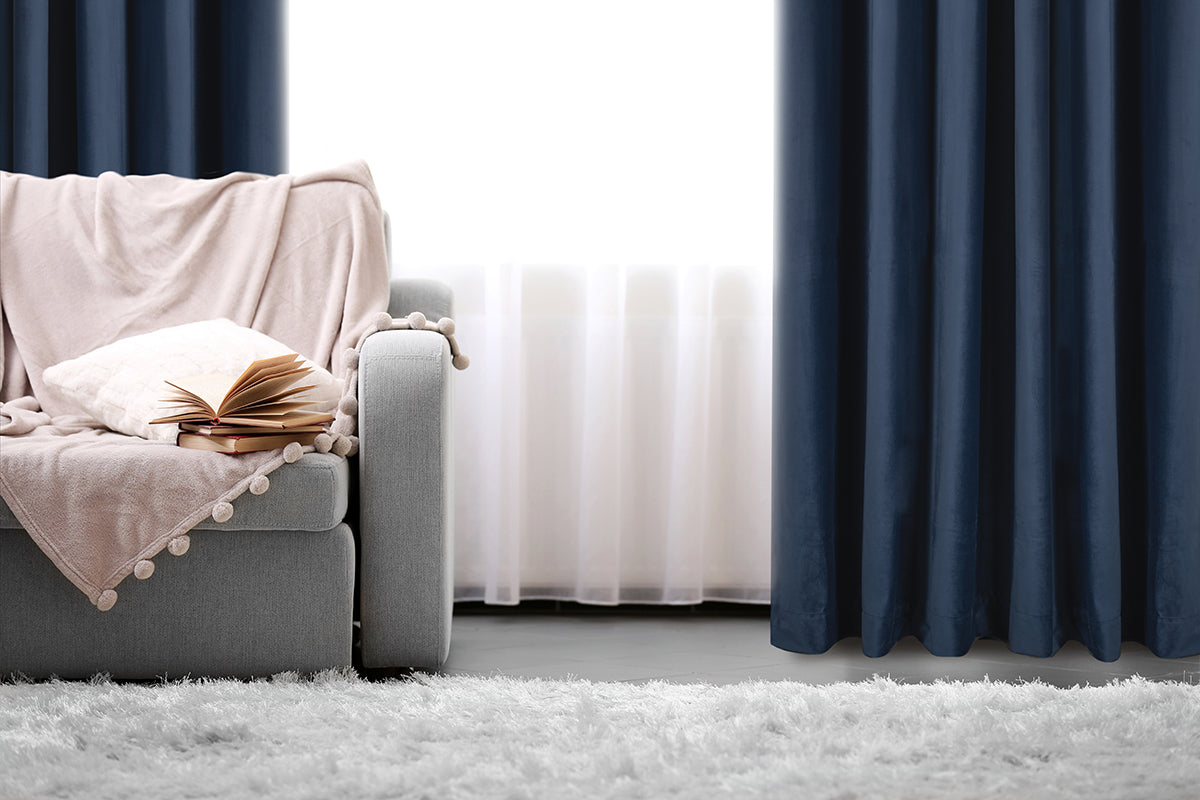 Heavy Velvet Textured Curtains 60" x 95"